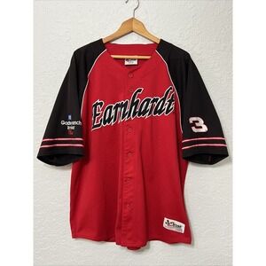 Dale Earnhardt Sr #3 Button Front Baseball Jersey Shirt Chase Authentics Size XL